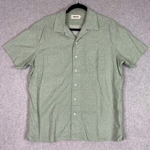 Taylor Stitch Shirt Mens 40 / M Sea Moss Floral The Short Sleeve Hawthorne Camp